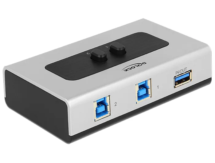 Delock Umschalter USB 3.0 2 Port manuell bidirektional