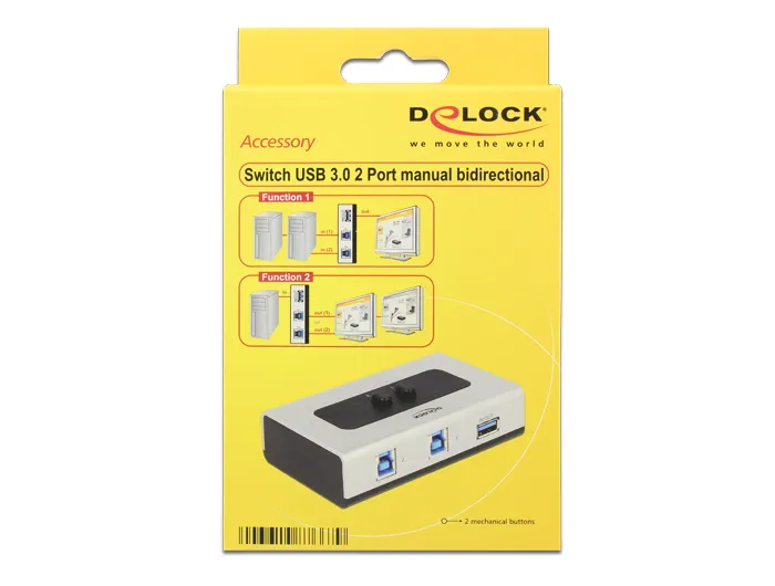 Delock Umschalter USB 3.0 2 Port manuell bidirektional