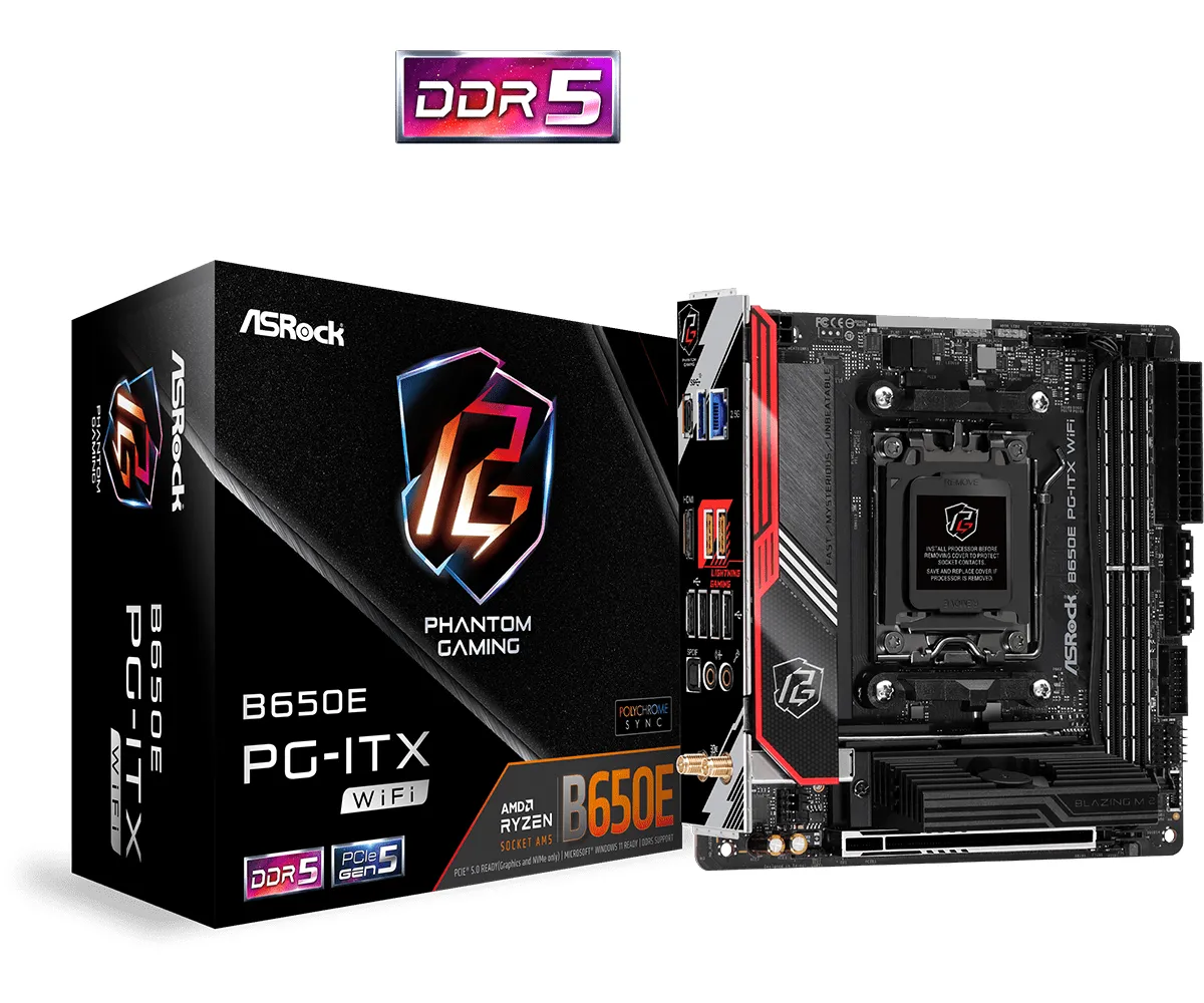 ASRock B650E PG-ITX WiFi Mini-ITX - moderkort