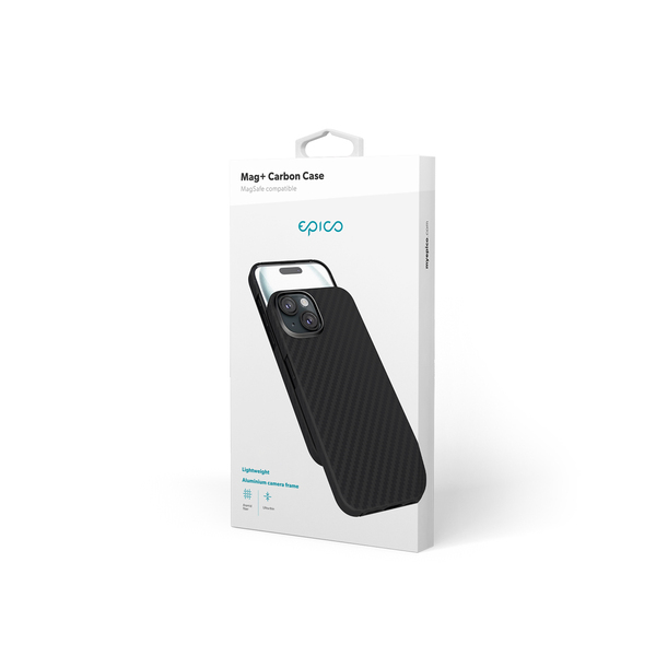 Epico Mag+ Carbon Case for iPhone 16 - black