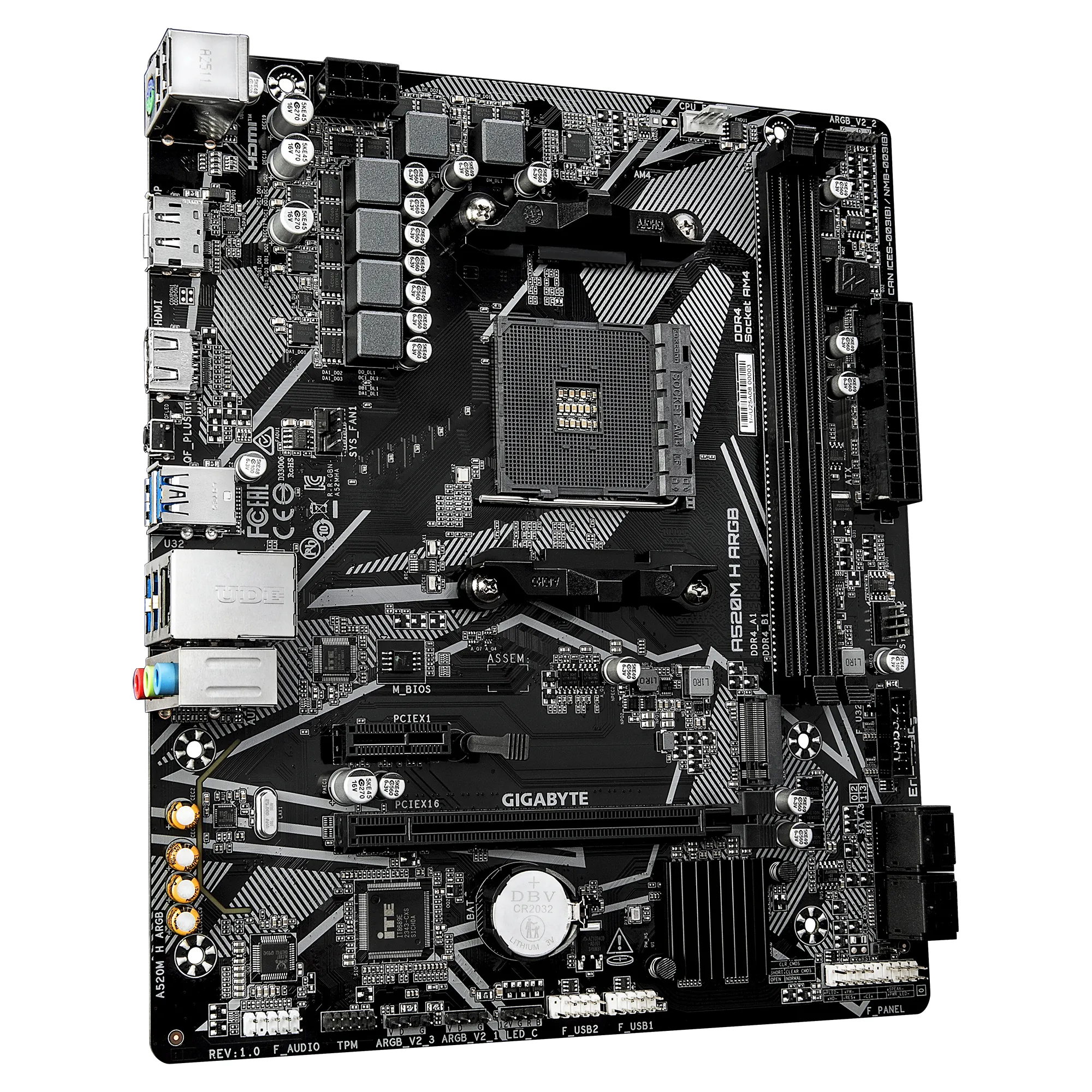 Gigabyte A520M H ARGB AM4 mATX -emolevy