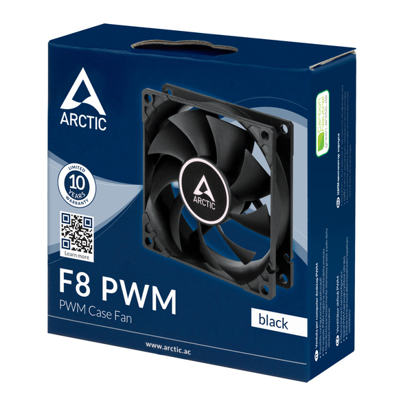 Arctic F8 PWM (black) 80mm, PWM