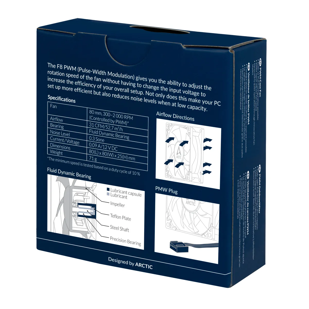 Arctic F8 PWM (black) 80mm, PWM