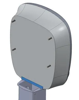 Aura Dual Pole Mount Aura, Stainless steel, IP44,