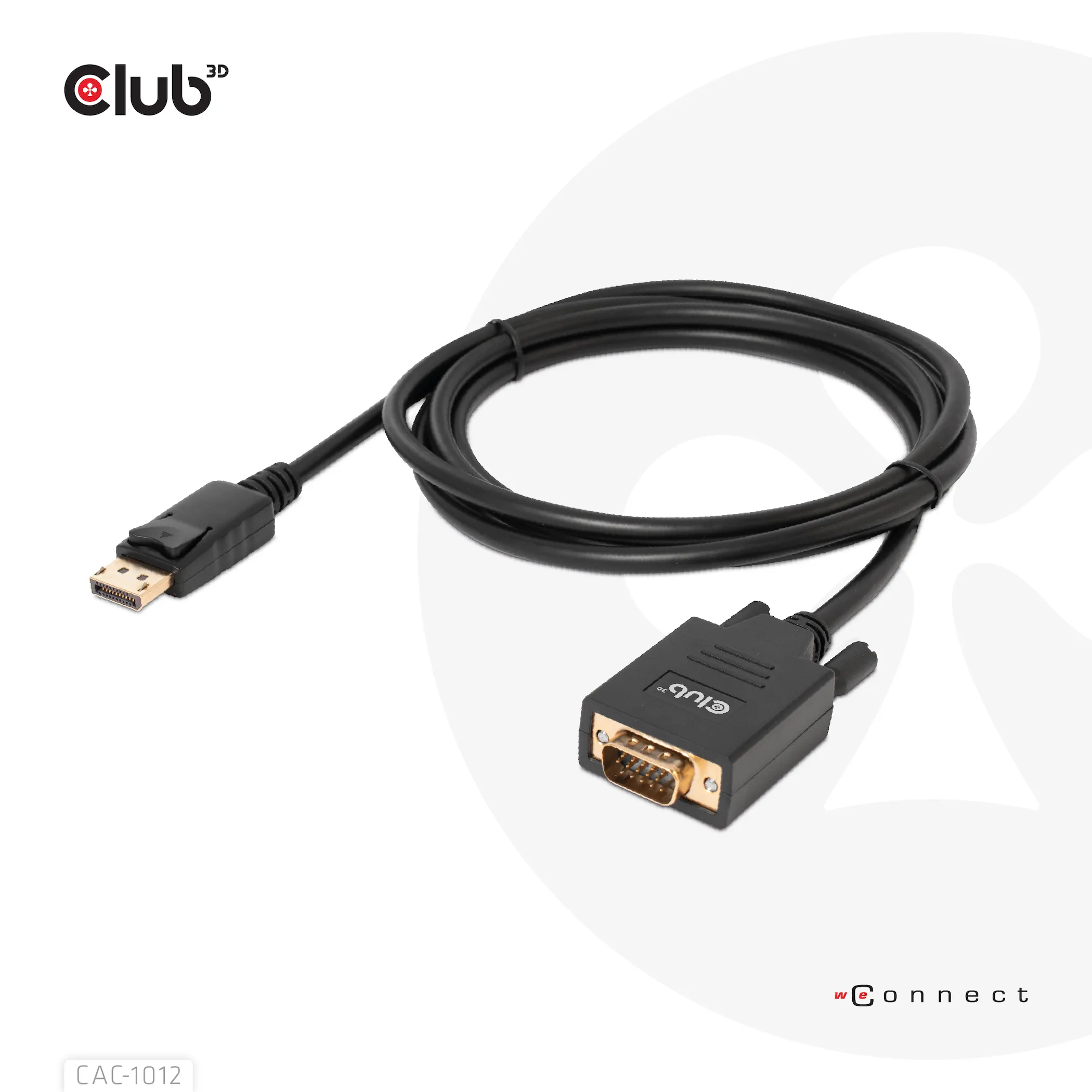 Club 3D DisplayPort - VGA - adapter, Black, 2m Club 3D DisplayPort - VGA - adapter, Black, 2m