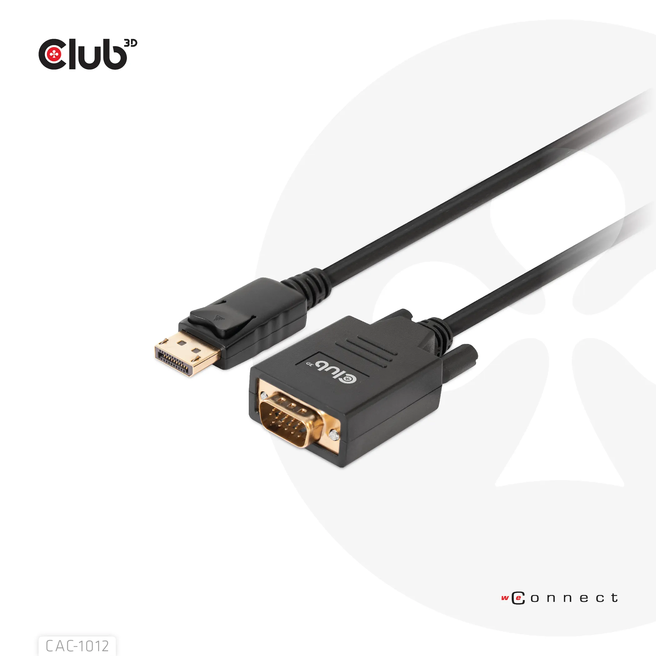 Club 3D DisplayPort - VGA - adapter, Black, 2m Club 3D DisplayPort - VGA - adapter, Black, 2m