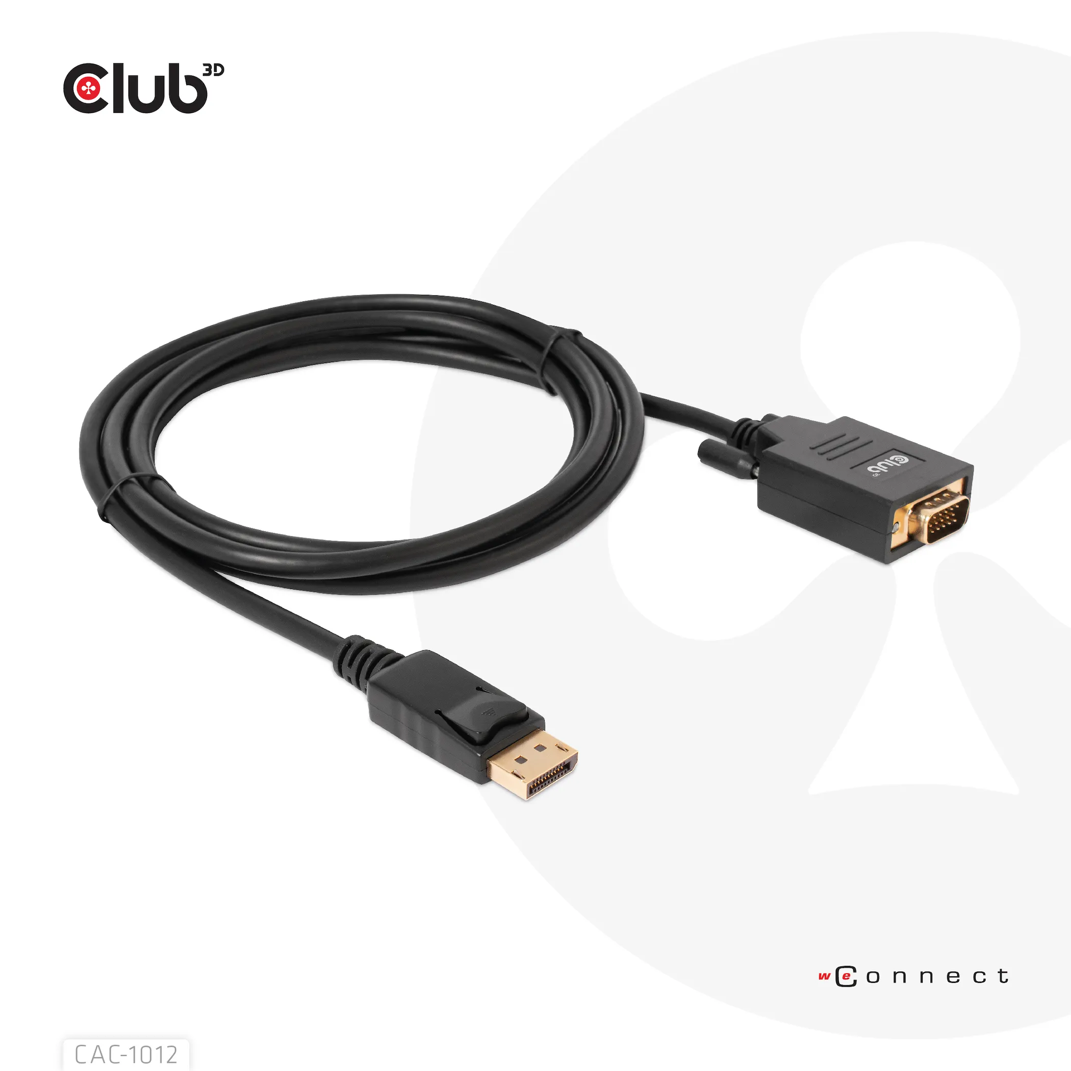 Club 3D DisplayPort - VGA - adapter, Black, 2m Club 3D DisplayPort - VGA - adapter, Black, 2m