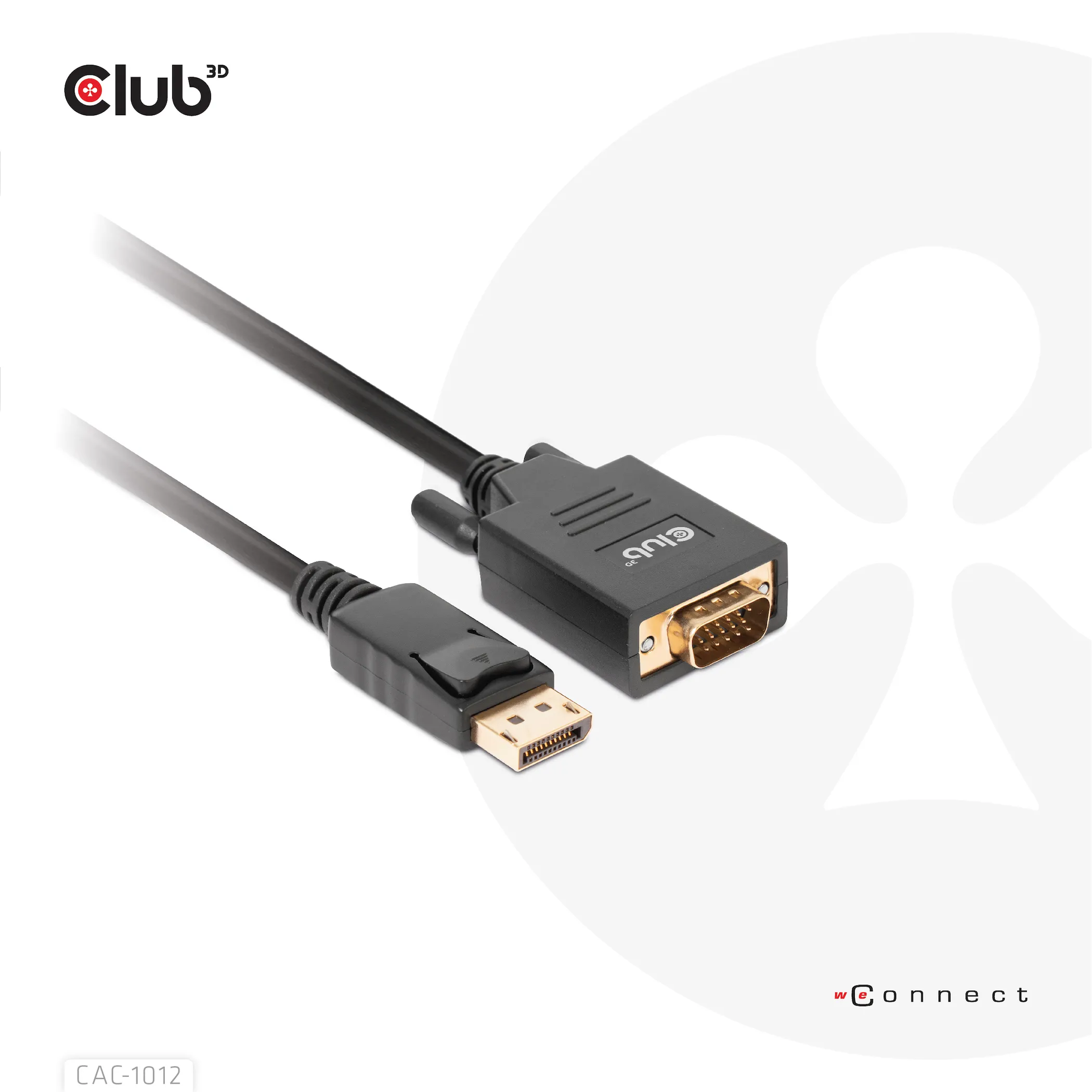 Club 3D DisplayPort - VGA - adapter, Black, 2m Club 3D DisplayPort - VGA - adapter, Black, 2m