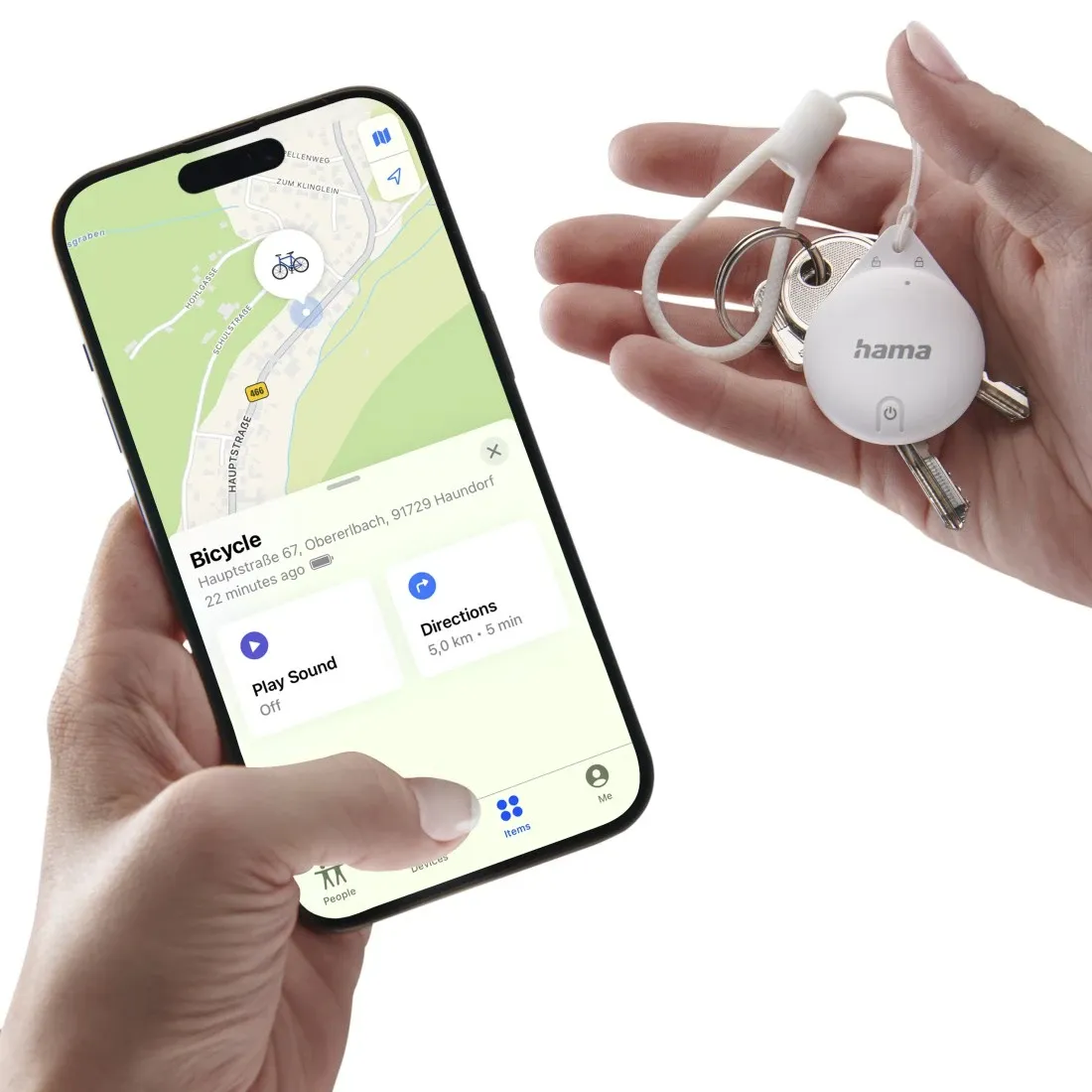 HAMA Item finder for Apple &quot;Find My&quot; App Bluetooth 1 pcs White