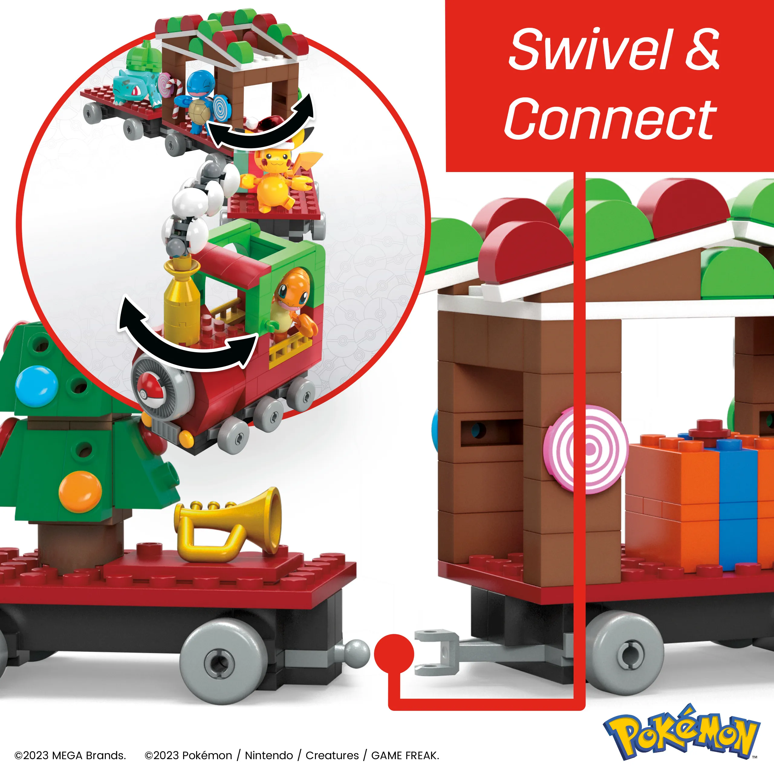 Mattel MEGA Pok&eacute;mon Holiday Train Construction Toy