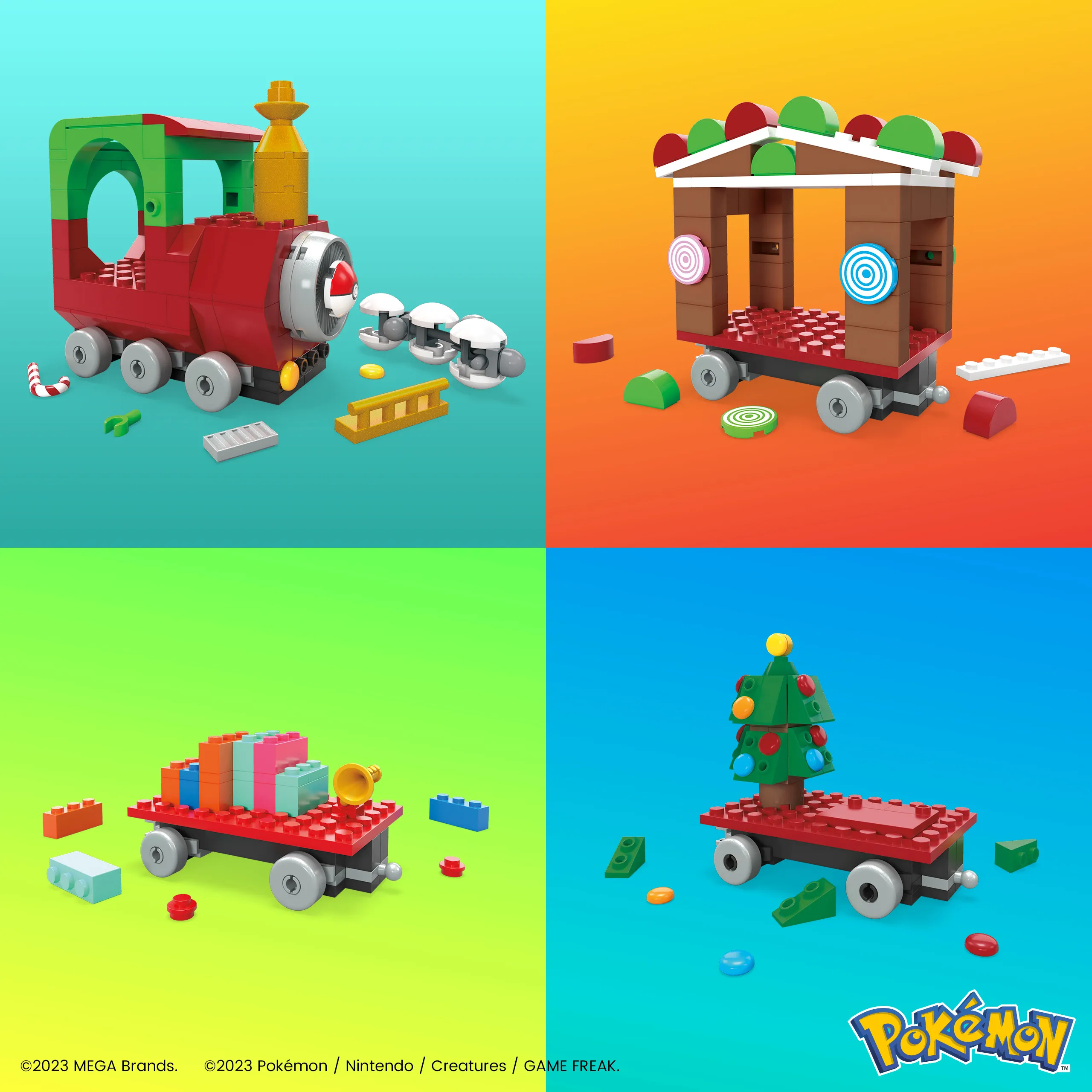 Mattel MEGA Pok&eacute;mon Holiday Train Construction Toy