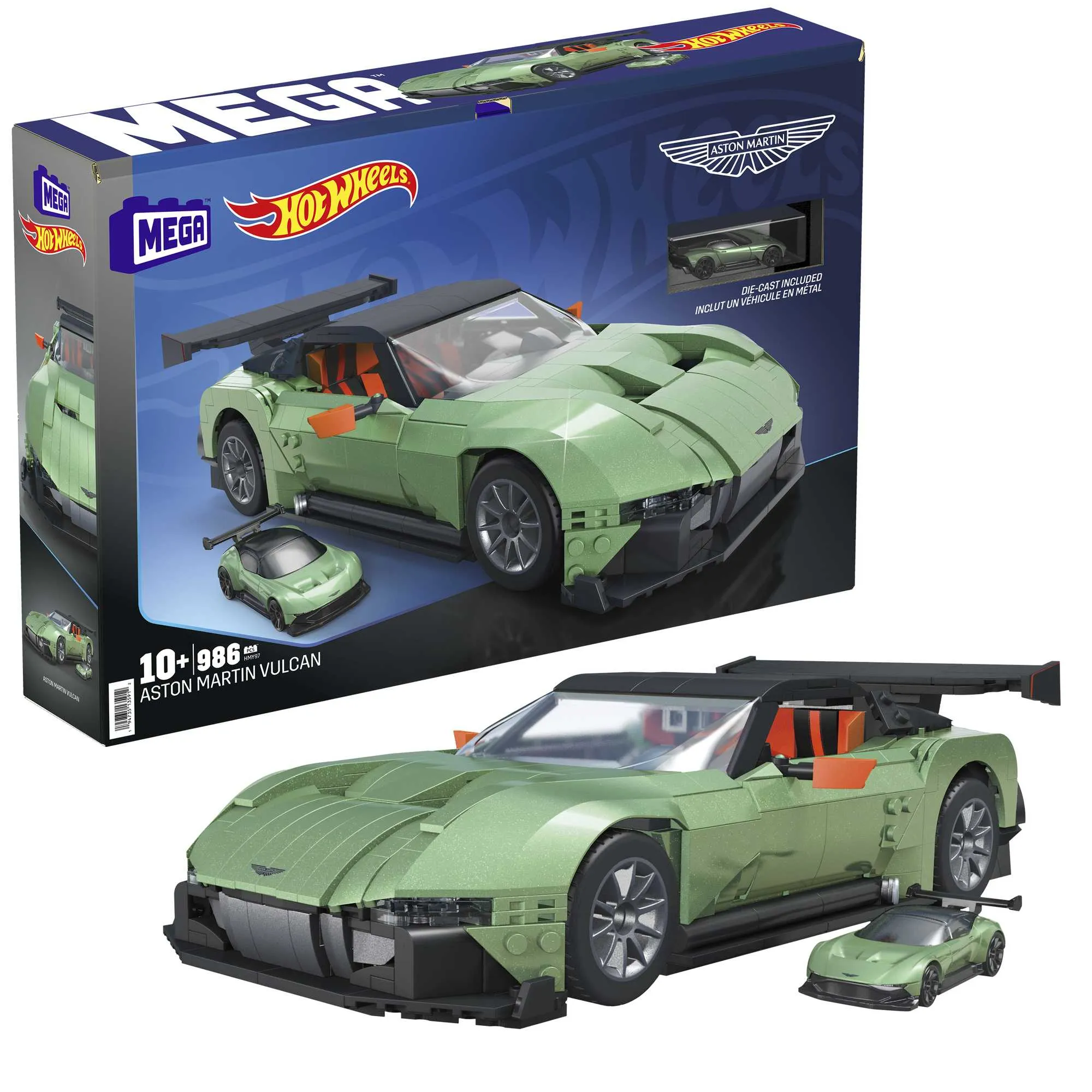 Mattel MEGA Hot Wheels Collector Aston Martin Vulcan Construction Toy (1:18 Scale)