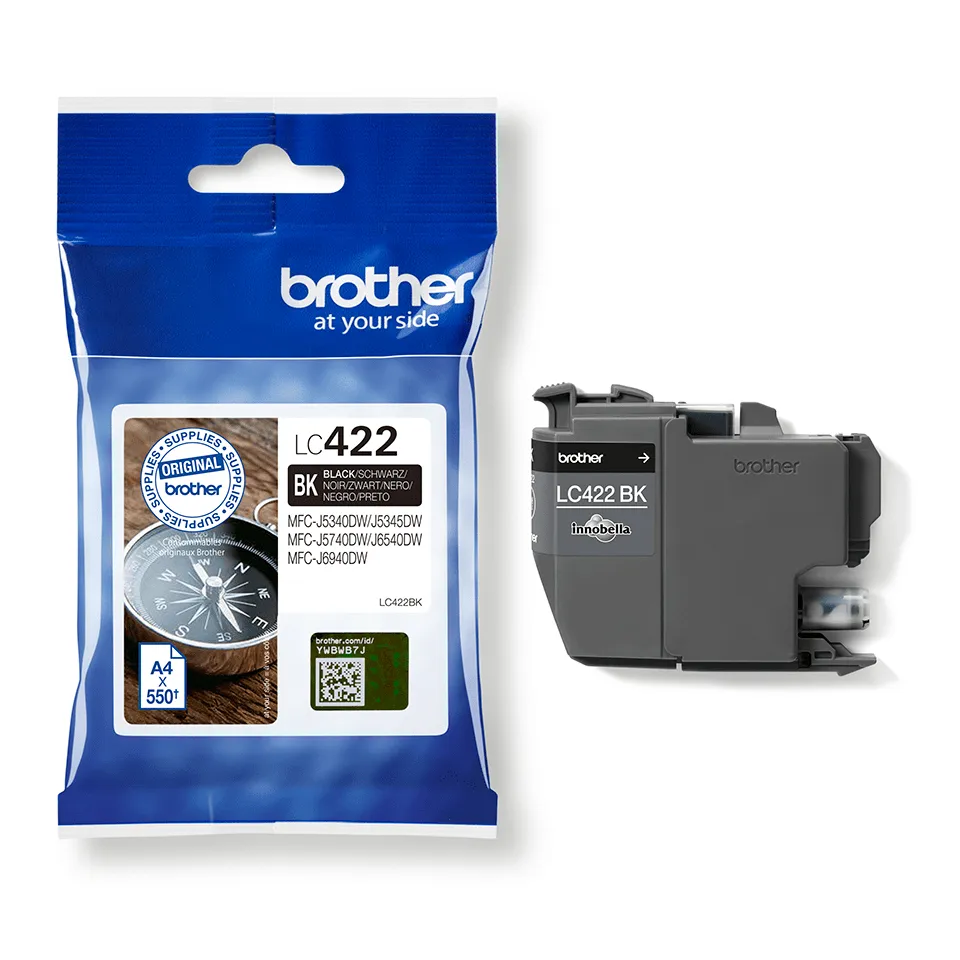 Brother LC422BK ink cartridge, Black Brother LC422BK ink cartridge, Black