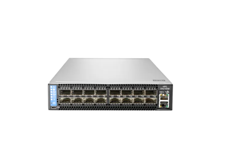 HPE StoreFabric SN2100M 100GbE 8 QSFP28 Half Width - Kytkin - L3 - Hallinnoitu - 8 x 100 Gigabit QSFP28 - r&auml;kkiin asennettava malleihin HPE J2000, Apollo 4200,