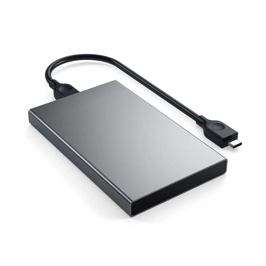 Satechi USB Type-C h&aring;rddiskh&ouml;lje f&ouml;r HDD/SSD - Space Gray