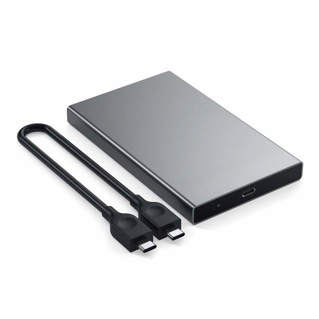 Satechi USB Type-C h&aring;rddiskh&ouml;lje f&ouml;r HDD/SSD - Space Gray