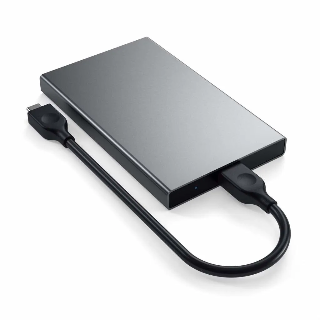 Satechi USB Type-C h&aring;rddiskh&ouml;lje f&ouml;r HDD/SSD - Space Gray