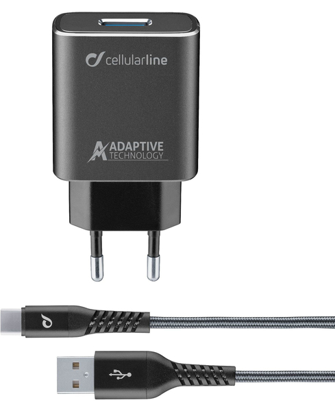 CELLULARLINE USB-C CHARGER KIT TETRA SAMSUNG BLACK