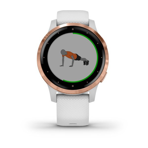 Garmin Vivoactive 4S -urheilukello, Valkoinen/Ruusukulta