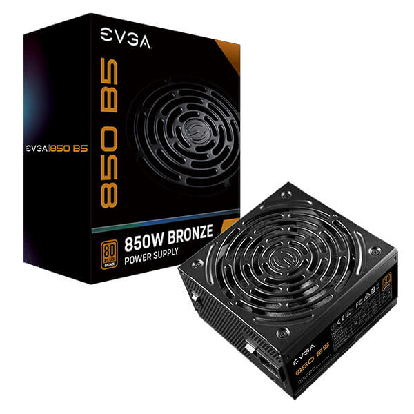 EVGA B5 850W -virtal&auml;hde, 80 Plus Bronze