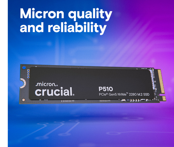 Crucial&reg; P510 2TB PCIe Gen5 NVMe 2280 M.2 SSD NVMe M.2