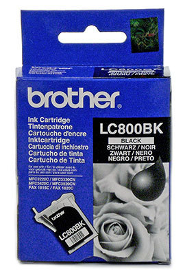 Brother LC800BK - bl&auml;ckpatron, Svart