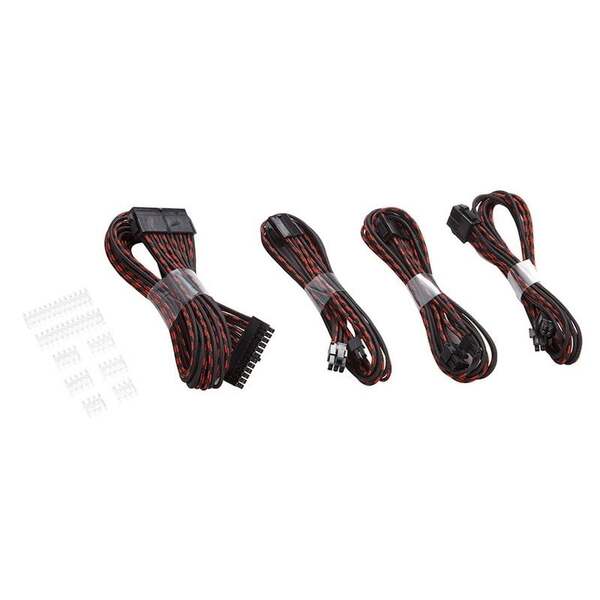 Phanteks Extension Cable Combo Pack_24P/8P/8V/8V. 500mm Length. S Black/Red