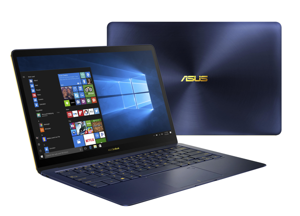 Asus 14" IPS ZenBook 3 Deluxe UX490UA, 256GB, Win 10 Home - b&auml;rbar dator, bl&aring;