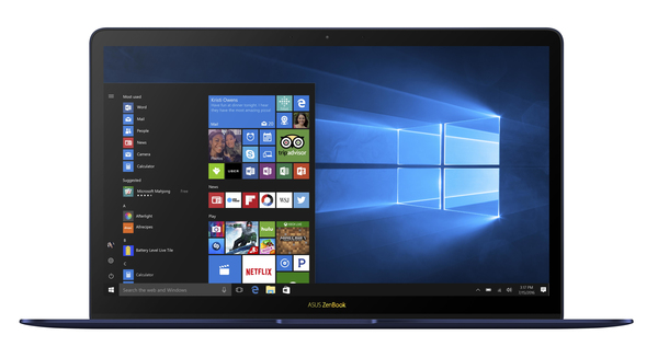 Asus 14" IPS ZenBook 3 Deluxe UX490UA, 256GB, Win 10 Home - b&auml;rbar dator, bl&aring;