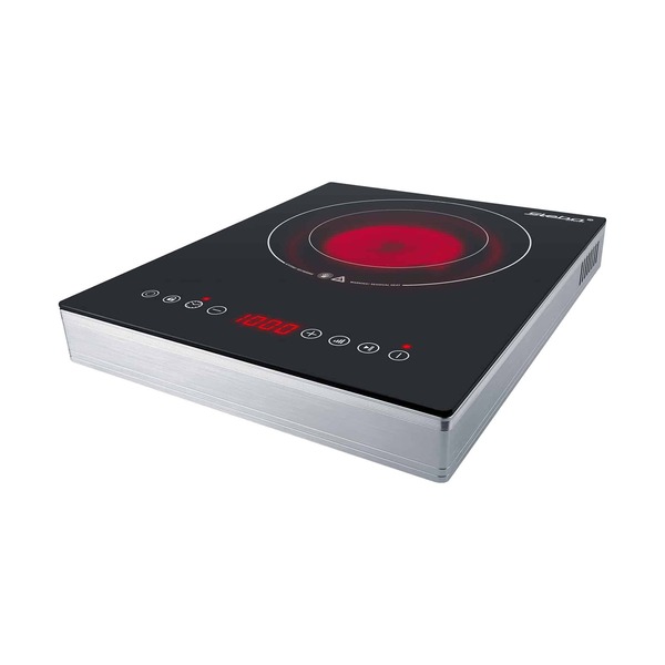 STEBA HK 30 Frist&aring;ende glaskeramisk elektrisk kokplatta, 2 kokzoner, Svart / Rostfritt st&aring;l