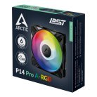 ARCTIC P14 Pro Reverse PWM ARGB Fan, Fluid Dynamic Bearing, 140mm, Black