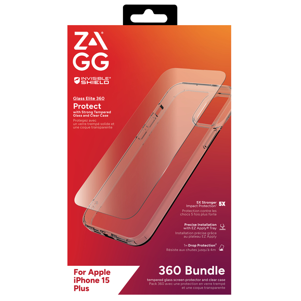 ZAGG IS BNDL Glass Elite&nbsp;360 iPhone 15 Plus Clear