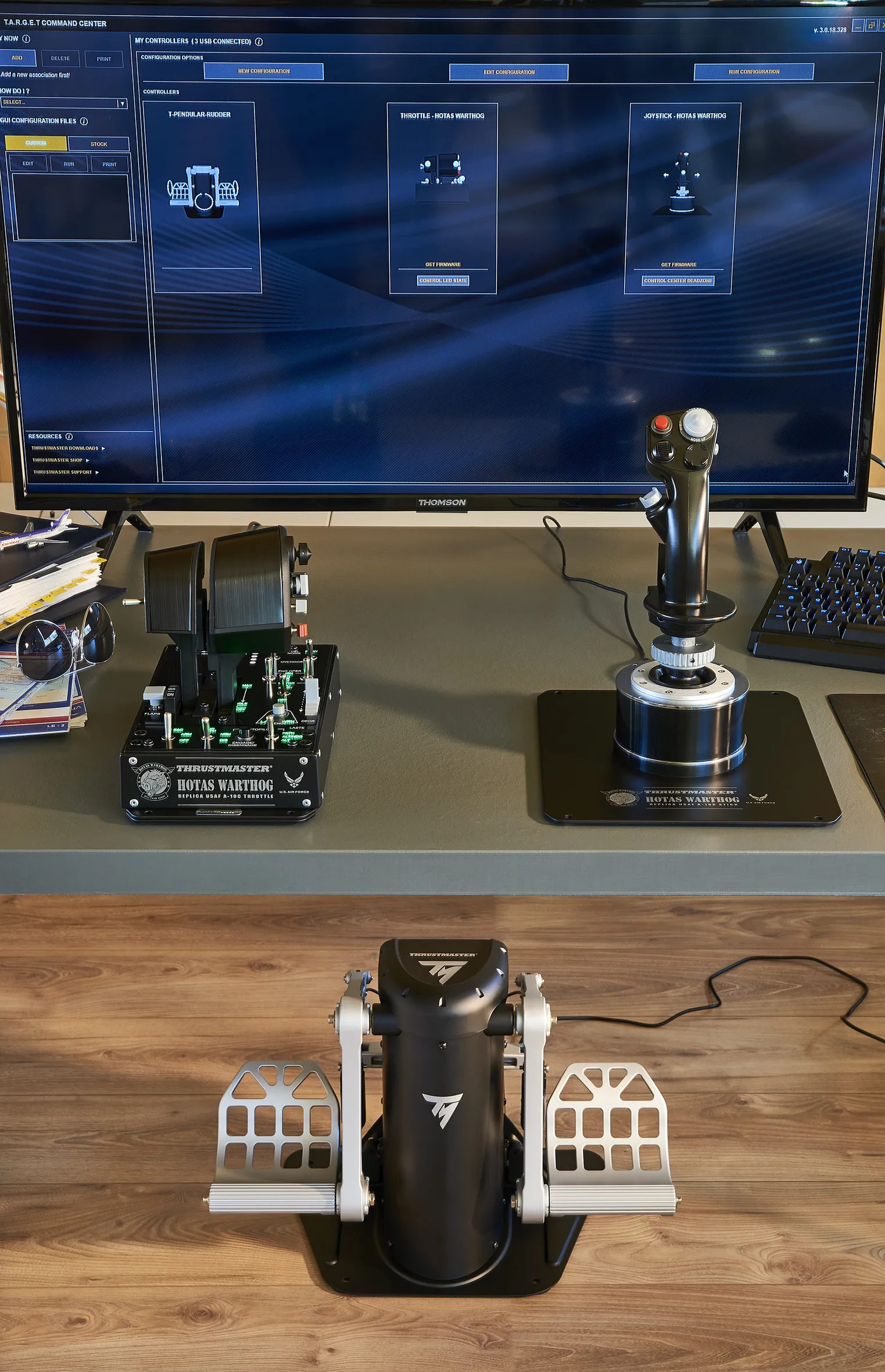 Thrustmaster TPR Rudder -peräsinpolkimet, PC