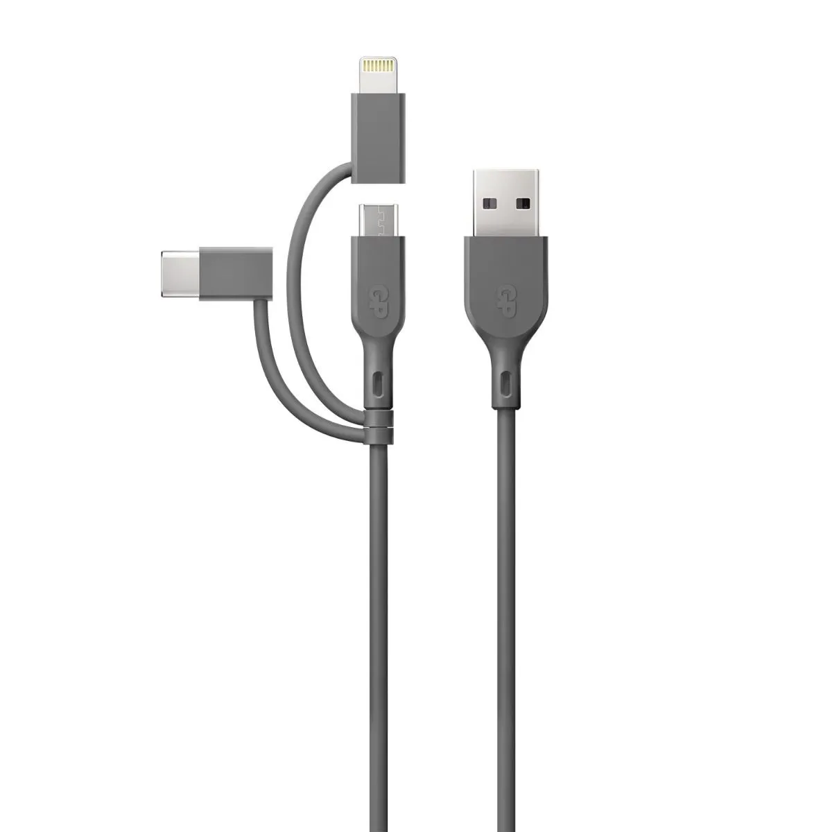 GP Cable USB-A to USB-C 3-in-1 Micro-USB + Lightning CY1N 1m