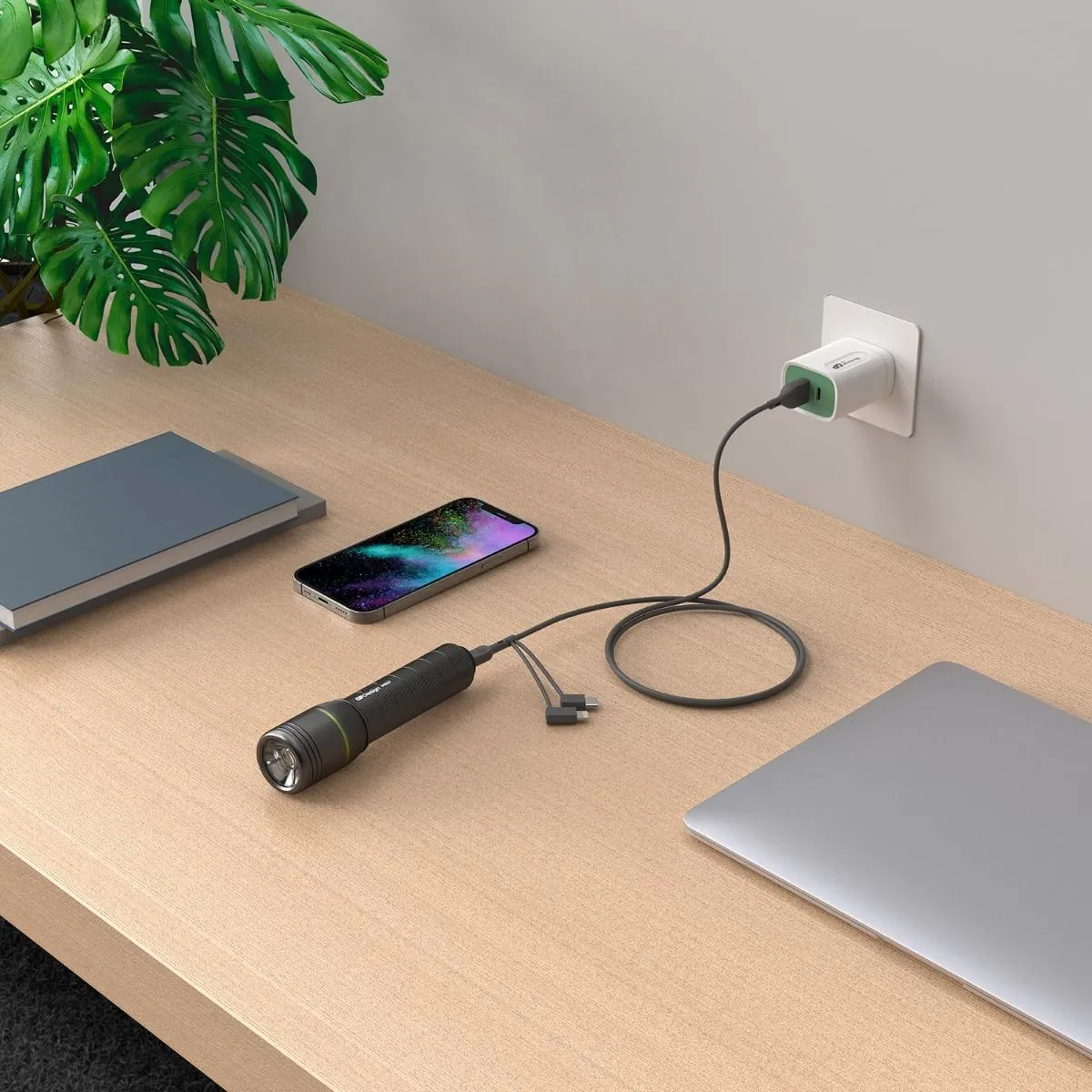 GP Cable USB-A to USB-C 3-in-1 Micro-USB + Lightning CY1N 1m