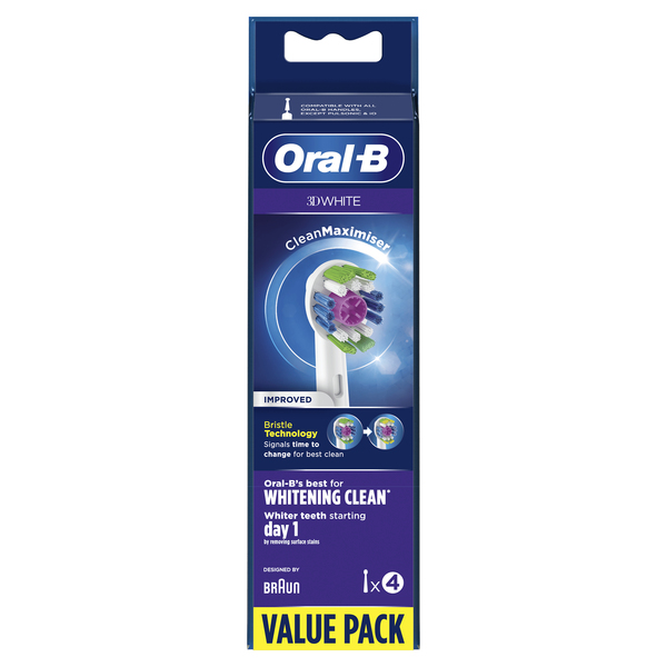 Oral-B 3D White - brush head, 4pcs