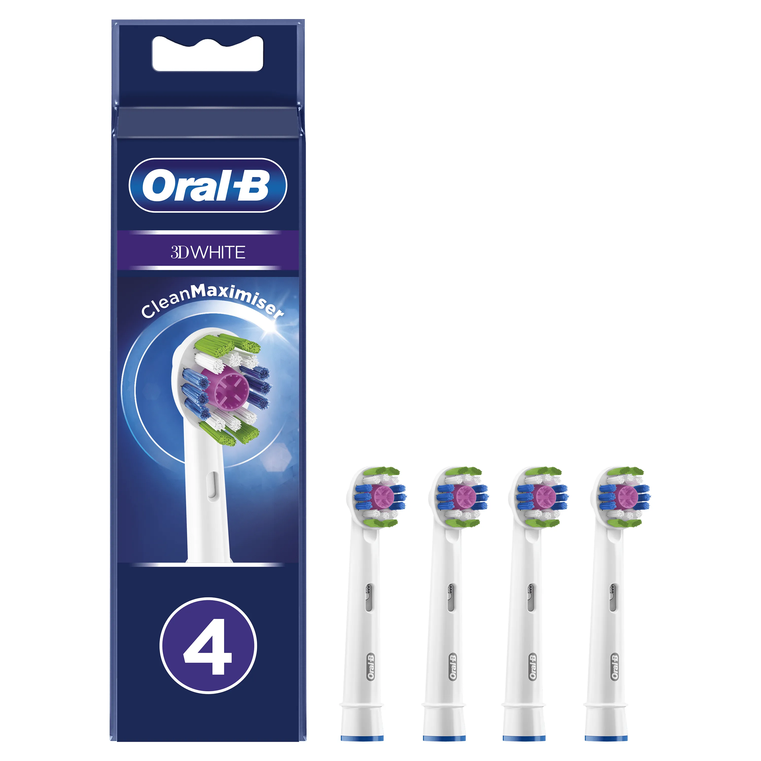 Oral-B 3D White - borsthuvuden, 4 st
