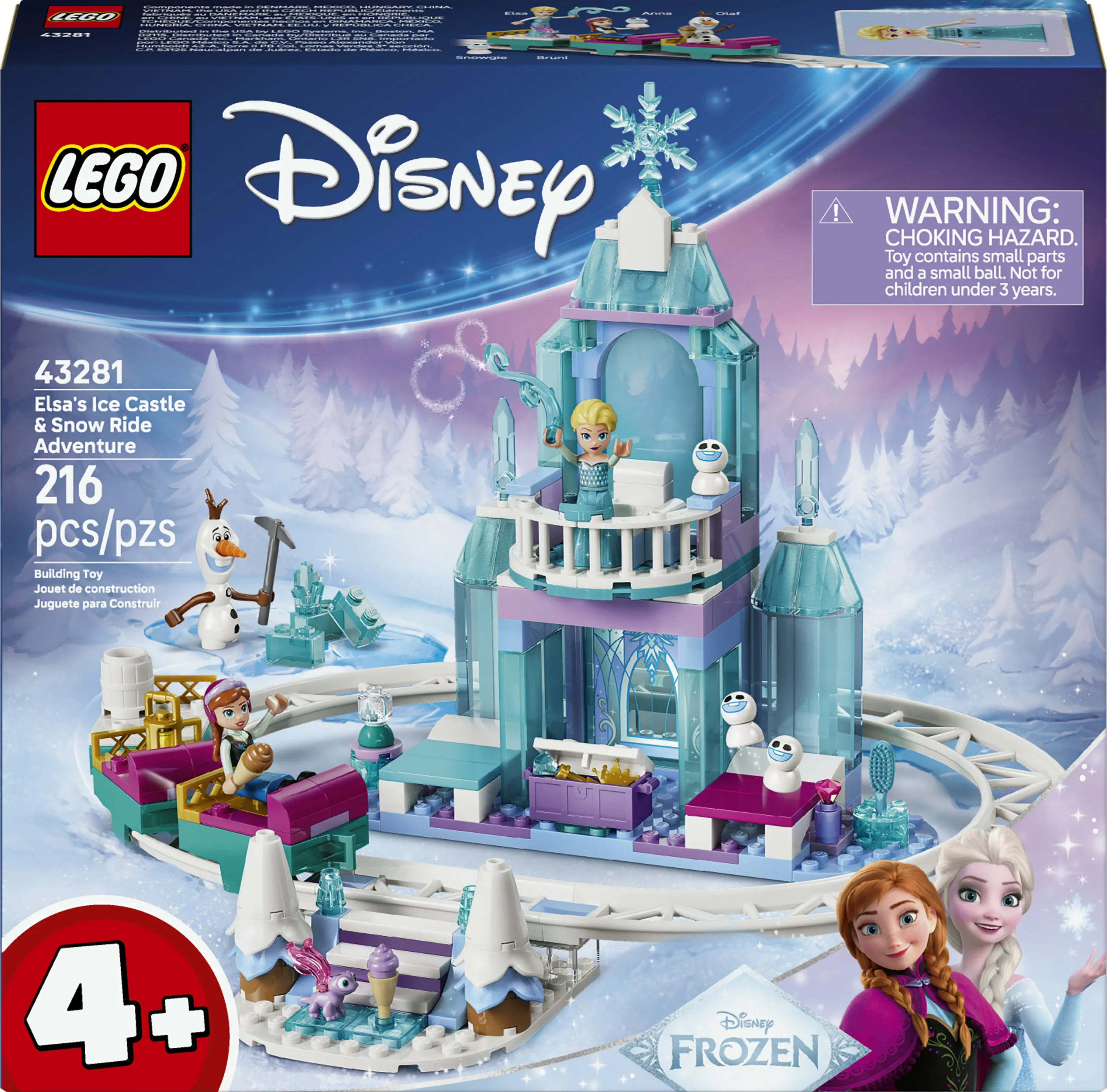 LEGO Disney Elsa's Ice Castle and Snowy Sleigh Adventure 43281