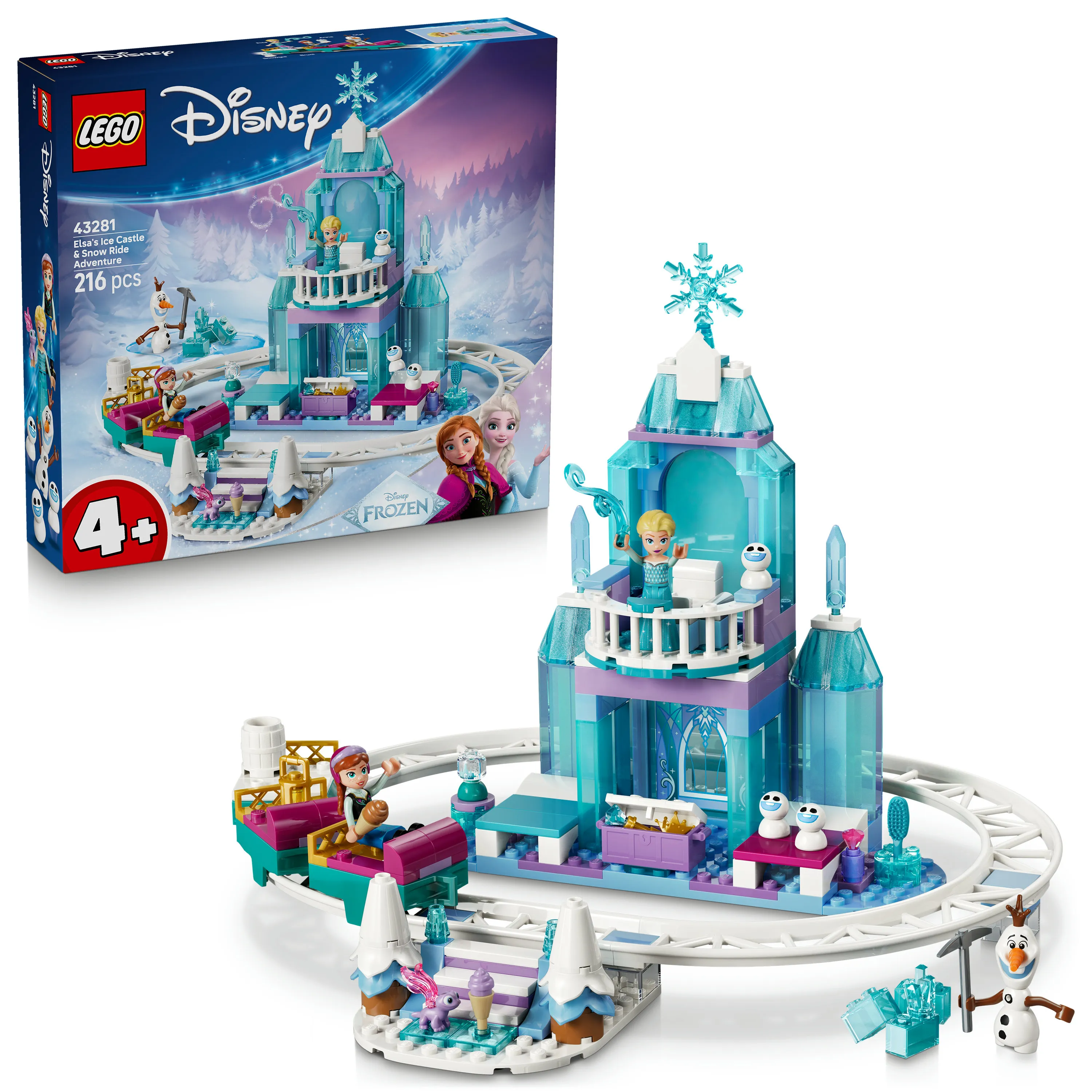 LEGO Disney Elsa's Ice Castle and Snowy Sleigh Adventure 43281