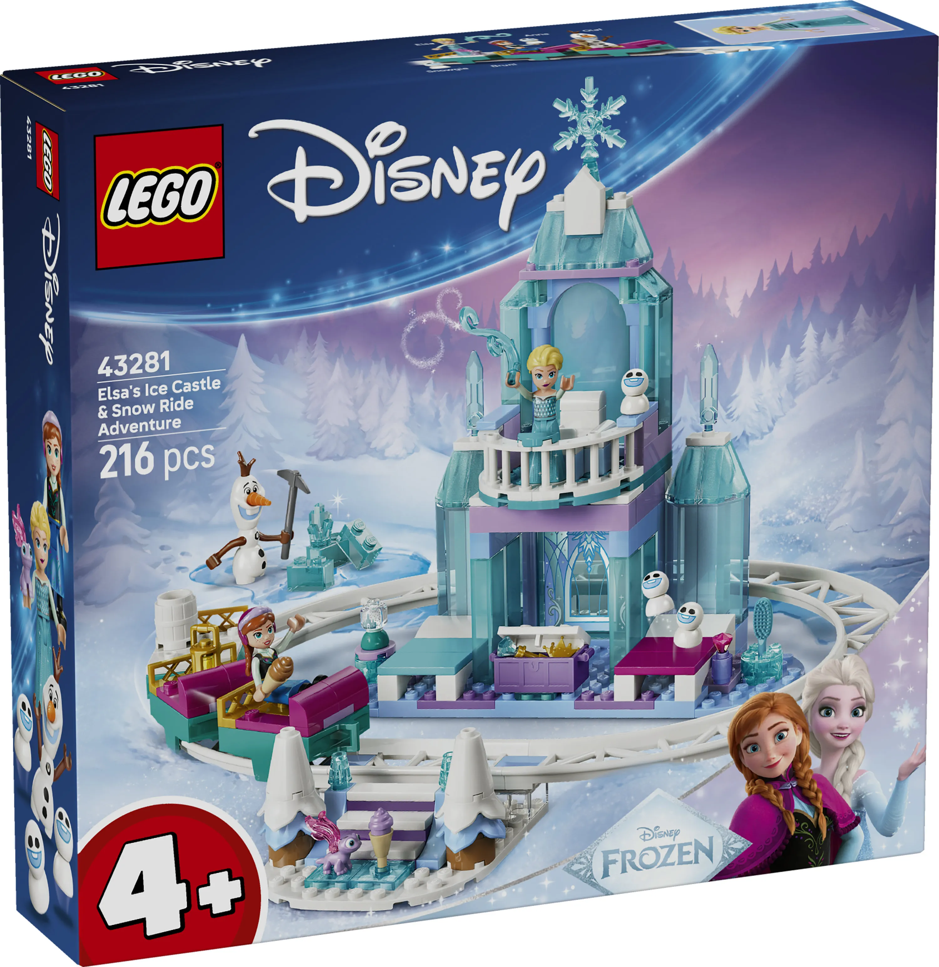 LEGO Disney Elsa's Ice Castle and Snowy Sleigh Adventure 43281