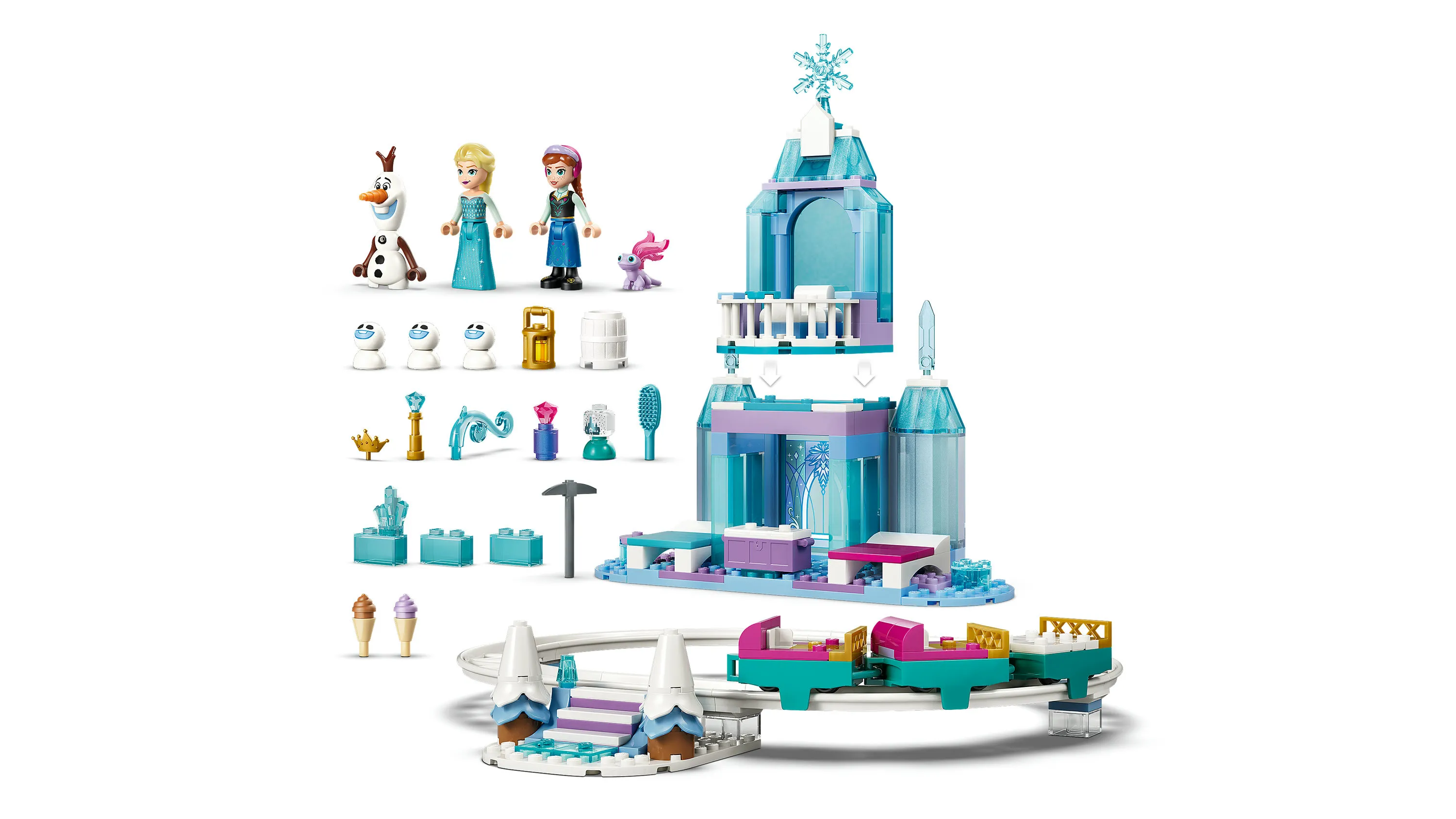 LEGO Disney Elsa's Ice Castle and Snowy Sleigh Adventure 43281