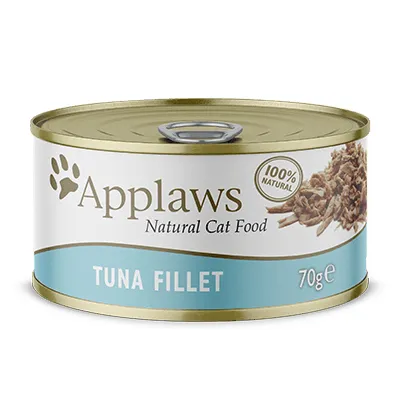 Applaws Tuna Fillet in Broth, Wet food for cats, Adult, 70g