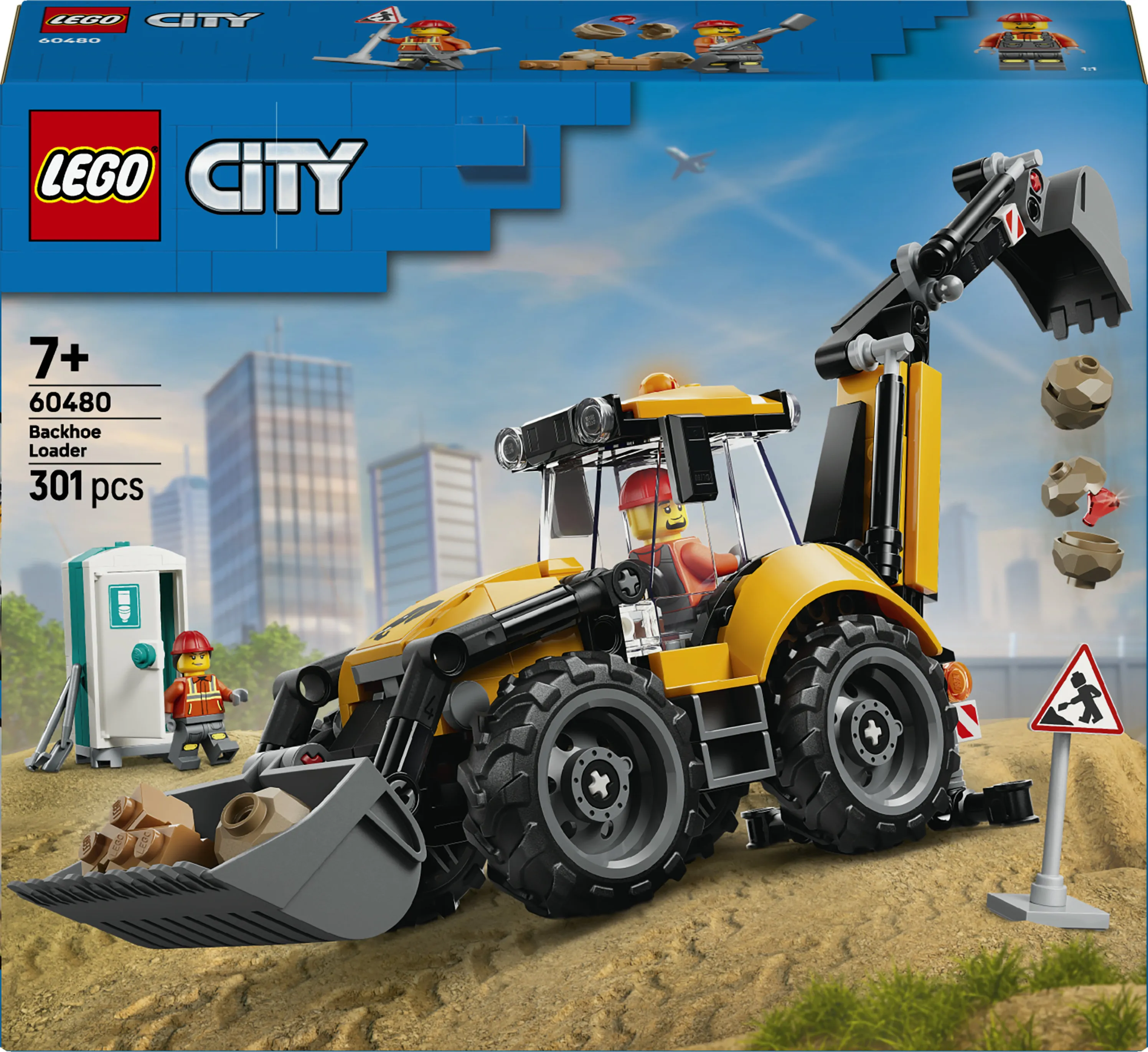 LEGO City Yellow Backhoe Loader 60480