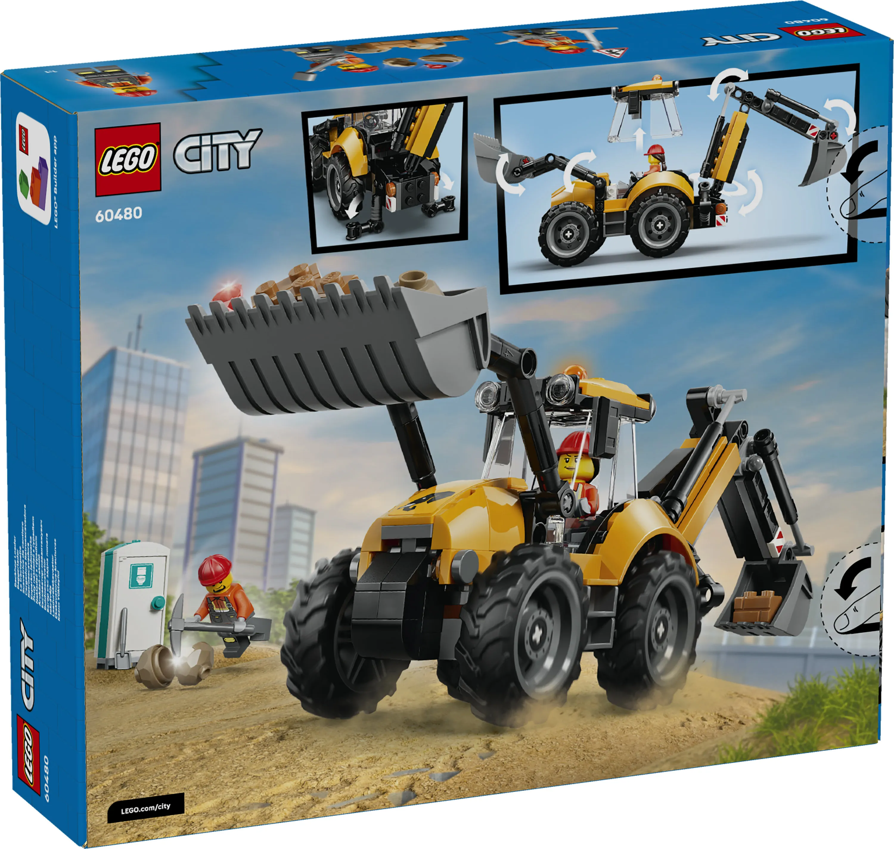 LEGO City Yellow Backhoe Loader 60480