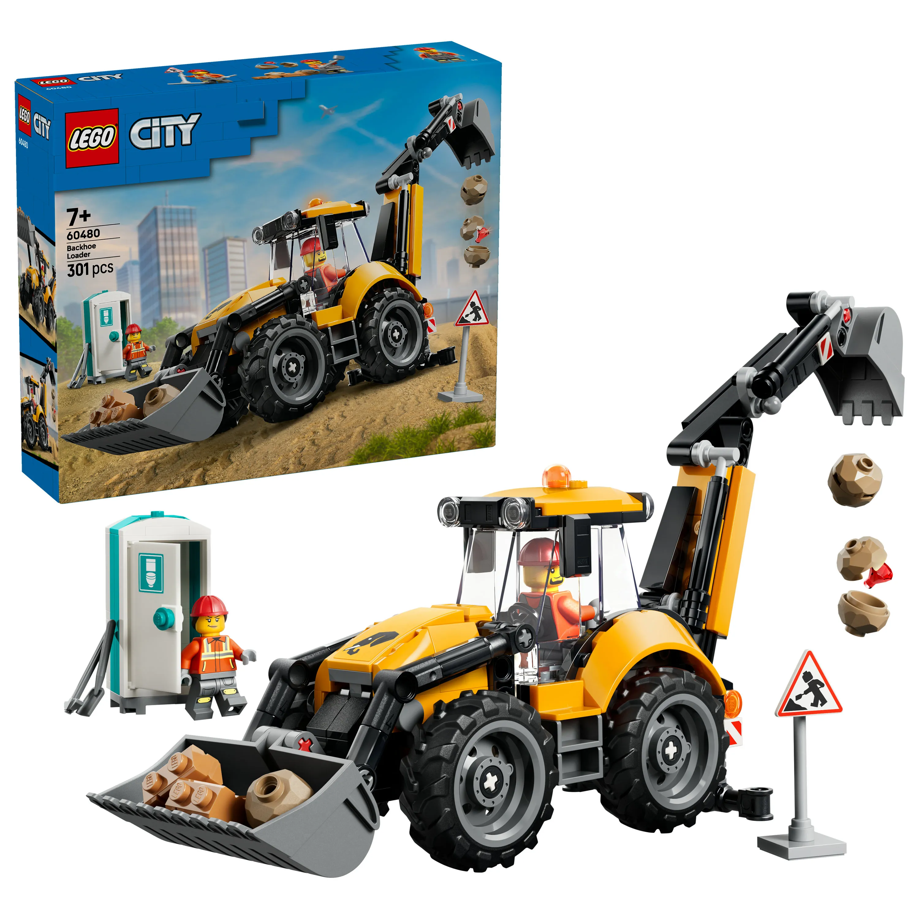 LEGO City Yellow Backhoe Loader 60480