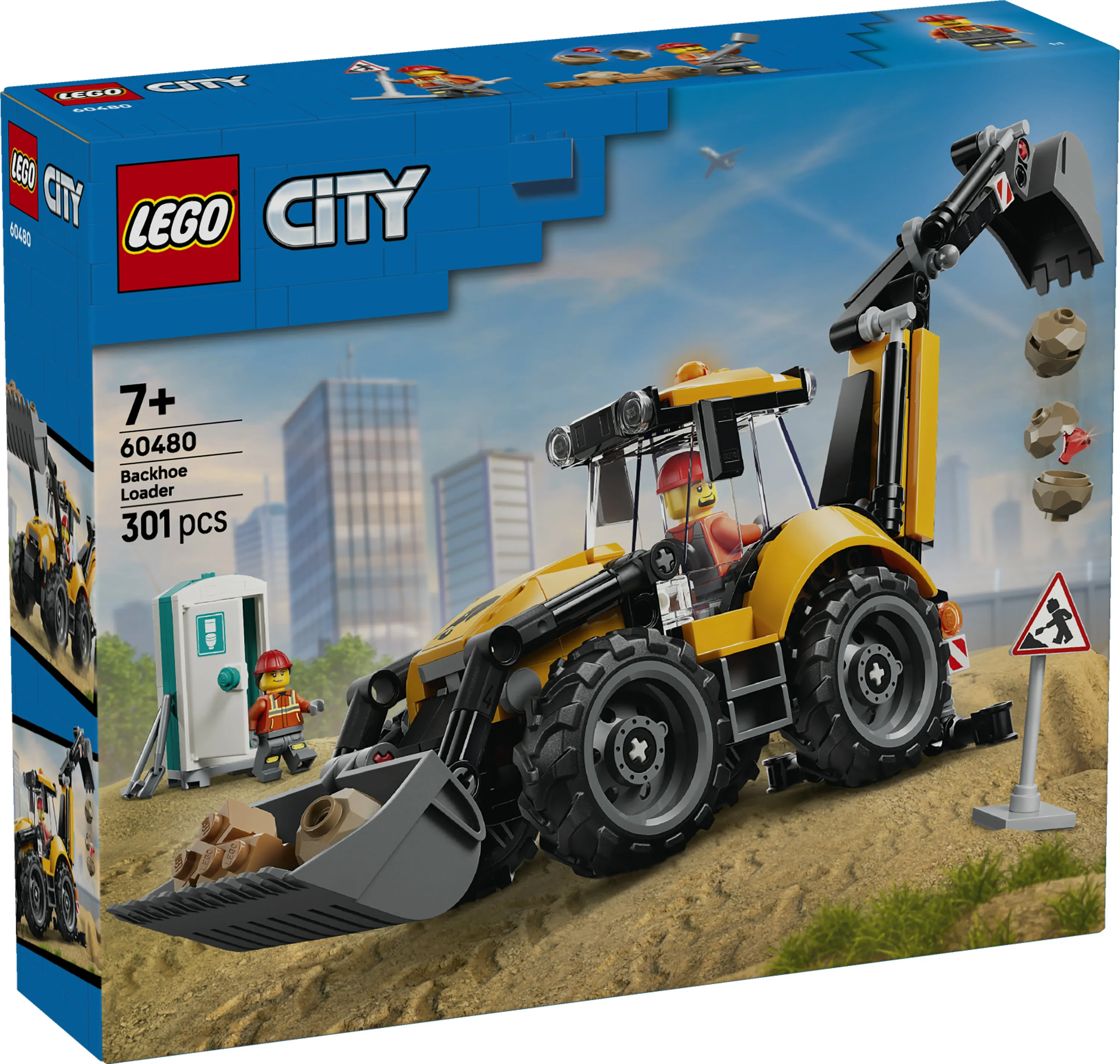 LEGO City Yellow Backhoe Loader 60480