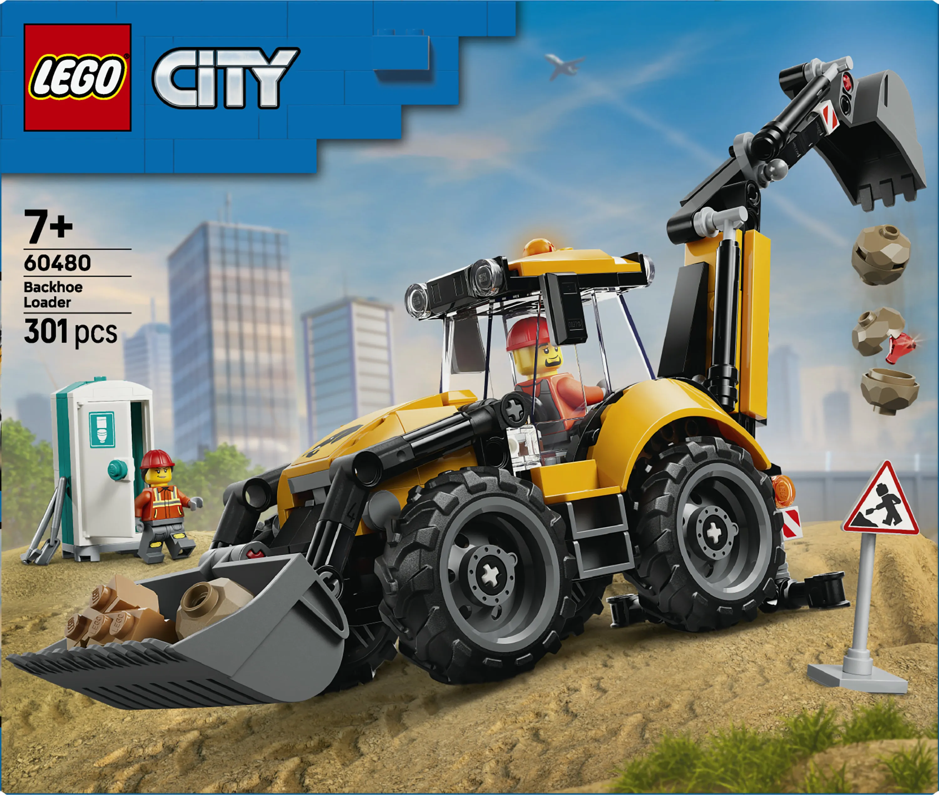 LEGO City Yellow Backhoe Loader 60480