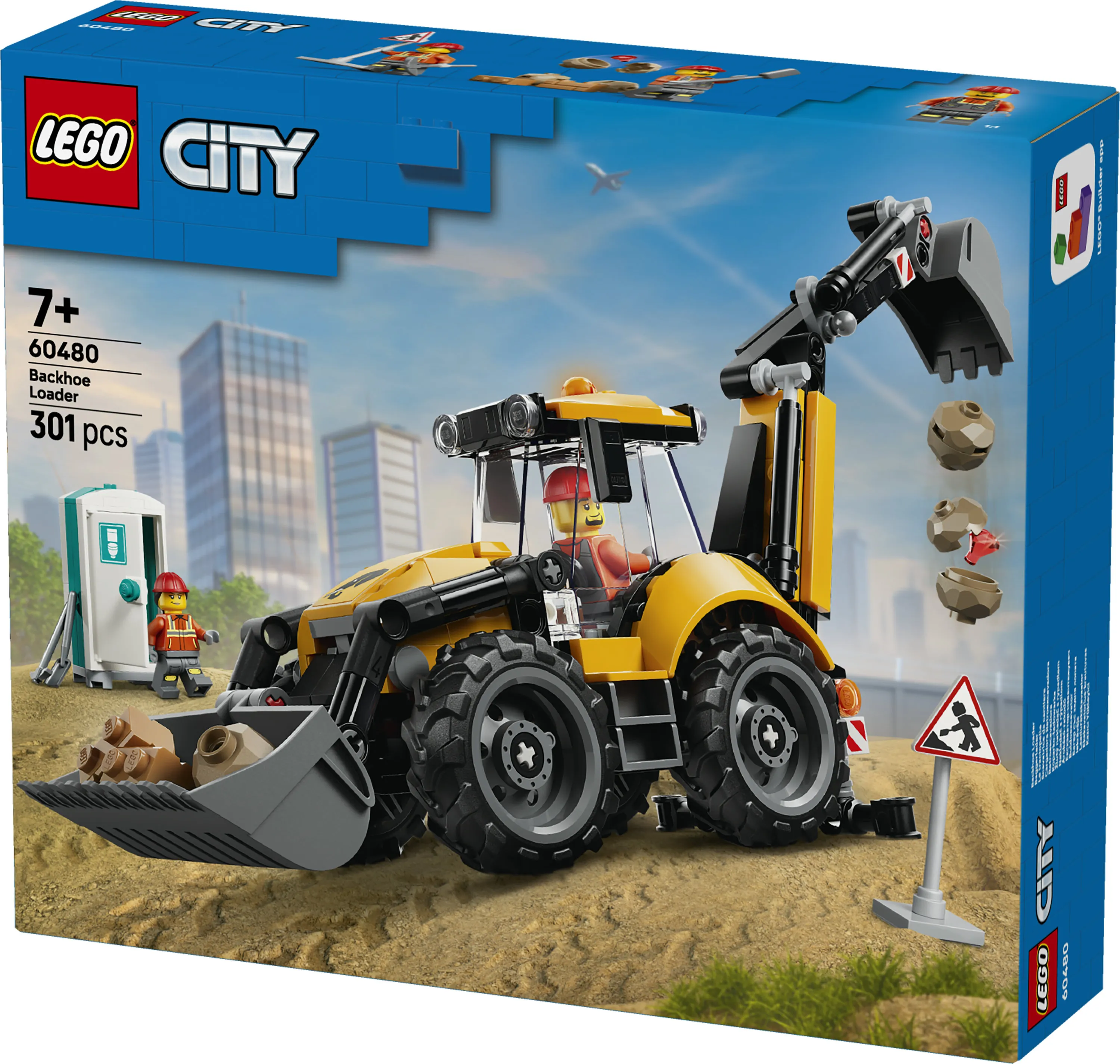 LEGO City Yellow Backhoe Loader 60480