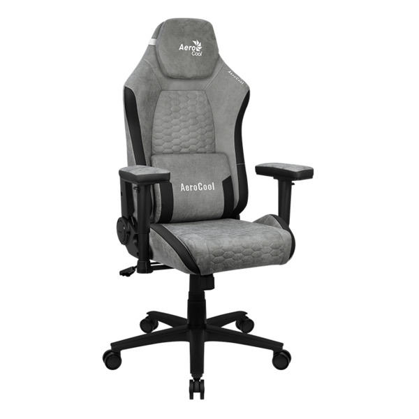 Aerocool Crown AeroSuede Gaming Chair - Stone Grey