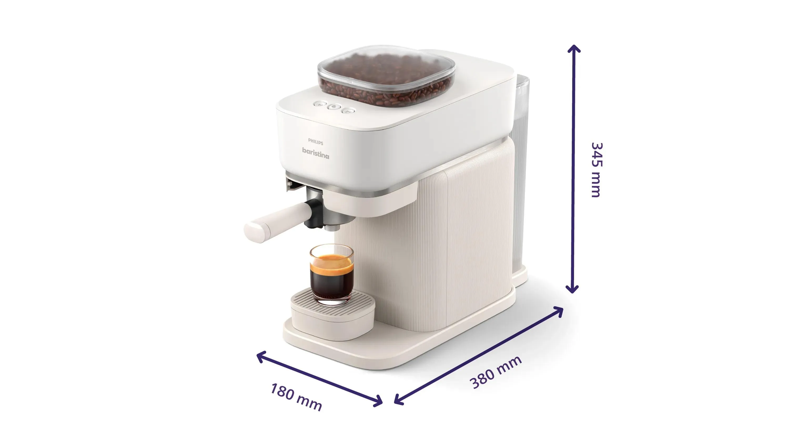 Philips Baristina BAR300/00 Fully Automatic Espresso Machine, White